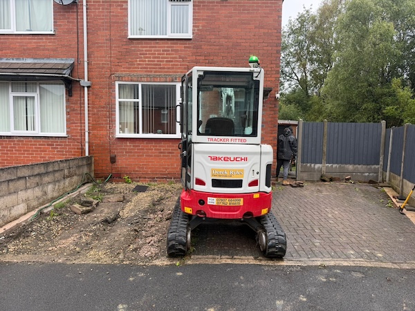 Existing driveway before block paving work on Ridge Road