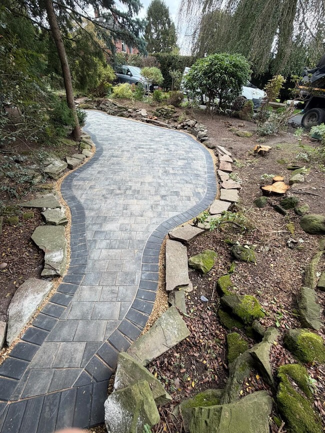 Completed patio at the Weston property